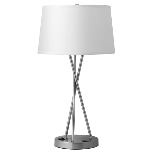 GuestSupply US Breeze Dresser Lamp Shiny Nickel Finish